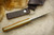 Fiddleback Forge, Andy Roy - Monarch - Natural Canvas Micarta - Tapered Tang - Natural & Lime Green Liners - 8