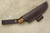 Fiddleback Forge, Andy Roy - Patch - Desert Ironwood - Flat Tang - Black & Orange Liners - 11