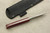 Fiddleback Forge, Andy Roy Custom Arete Fixed Blade (Tapered Tang), Knife w/ Ruby Burlap Handle & Thick Natural & Thin White Liners - 7