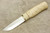 Karesuando Kniven 3507 Moose Special - Fixed Blade Knife - Natural Curly Birch and Reindeer Antler Handle - 3.25" 12C27 Stainless Steel Blade - 2