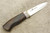 Karesuando Kniven 3509 Boar Exclusive - Fixed Blade Knife - Oiled Curly Birch and Reindeer Antler Handle - 3.75" 12C27 Stainless Steel Blade - 2