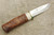 Karesuando Kniven 3533 The Buck - Fixed Blade Knife - Oiled Curly Birch and Reindeer Antler Handle - 3.25" 12C27 Stainless Steel Blade - 2