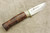 Karesuando Kniven 3572 Hunter 8 - Fixed Blade Knife - Oiled Curly Birch and Reindeer Antler Handle - 3.25" 12C27 Stainless Steel Blade - 2