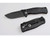 LionSteel Knives SR1 Original SR1A-BB, Folding Pocket Knife w/ Black Textured Monolithic Aluminum Frame/Handle & Black Oxide Coated Blade