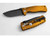 LionSteel Knives SR2 MINI SR2A-OB, Folding Pocket Knife w/ Orange Textured Monolithic Aluminum Frame/Handle & Black Oxide Coated Blade