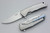 LionSteel Knives T.R.E. Three Rapid Exchange Folding Pocket Knife w/ Gray Textured Titanium Frame/Handle, Blue Pocket Clip & Frame Spacers