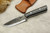 Lon Humphrey Bushcraft Pro - Scandi Grind - Black Canvas Micarta Handle - 1