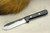 Lon Humphrey Custom Kephart, Flat Grind (Flat Tang) Fixed Blade, Hunting / Bushcraft Knife w/ Black Canvas Micarta Handle - 1