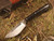 Lon Humphrey Custom Muley (Partial Flat Grind with Drop Point) Fixed Blade, Hunting Knife w/ Black Micarta Handle - #11