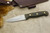 LT Wright Knives  GNS - Saber Grind - Green & Black Canvas Micarta - Brass Corby Bolts - Matte Finish