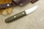 LT Wright Knives BoatTail Scandi - Green Canvas Micarta