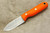 LT Wright Knives Bushbaby - Scandi Grind - Orange G10 - Black Liners - Matte Finish