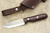 LT Wright Knives Bushcrafter - Scandi Grind - Double Red Canvas Micarta Handle - Matte Finish