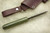 LT Wright Knives Bushcrafter HC - Convex Grind - Green Burlap - Matte Finish