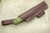 LT Wright Knives Bushcrafter HC - Convex Grind - Green Burlap - Matte Finish