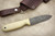 LT Wright Knives Bushcrafter HC - Convex Grind - Oatmeal Burlap - Matte Finish