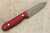 LT Wright Knives Bushcrafter HC - Convex Grind - Red Shadetree Burlap