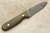 LT Wright Knives Bushcrafter HC - Flat Grind - Green Canvas Micarta - Matte Finish