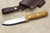 LT Wright Knives Bushcrafter Mark II - Scandi Grind  - Natural Canvas Micarta - Matte Finish