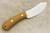 LT Wright Knives Camp MUK - A2 Steel - Flat Grind - Natural Canvas Micarta Handle - Matte Finish