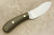 LT Wright Knives Camp MUK - Flat Grind - AEB-L Stainless Steel - Green Canvas Micarta Handle - Matte Finish