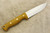 LT Wright Knives Forest Trail - AEB-L Stainless Steel - Saber Grind - Natural Canvas Micarta Handle - Brass Corby Bolts - Matte Finish