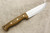 LT Wright Knives Forest Trail - AEB-L Steel - Scandi Grind - Bocote - Brass Corby Bolts - Matte Finish - 1 / FREE Black Liners!