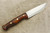 LT Wright Knives Forest Trail - AEB-L Steel - Scandi Grind - Desert Ironwood - Brass Corby Bolts - Polished Finish - 1 / FREE Black Liners!