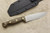 LT Wright Knives Forest Trail - Flat Grind - Green Canvas Canvas Micarta Handle - Polished Finish - Kydex Sheath