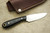 LT Wright Knives Frontier First - A2 Tool Steel - Flat Grind - Black Canvas Micarta - Matte Finish