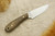 LT Wright Knives Frontier First - A2 Tool Steel - Flat Grind - Dark Curly Maple Handle / FREE Black Liners! - 2