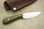 LT Wright Knives Frontier First - A2 Tool Steel - Flat Grind - Green Canvas Micarta - Matte Finish