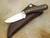 LT Wright Knives Frontier First Patch - Flat Grind - A2 Steel - Geen Canvas Micarta