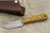 LT Wright Knives Frontier Trapper - AEB-L Steel - Saber Grind - Natural Micarta - Matte Finish