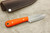 LT Wright Knives Frontier Trapper - AEB-L Steel - Saber Grind - Orange G10 - Matte Finish
