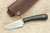 LT Wright Knives Frontier Valley - A2 Steel - Flat Grind - Black Canvas Micarta - Red Liners