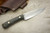 LT Wright Knives Gary Wines Bushcraft Hunter - Scandi Grind - Black Canvas Micarta - Matte Finish