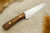 LT Wright Knives Gary Wines Bushcraft Hunter - Scandi Grind - Bocote Handle - Matte Finish / FREE Black Liners! - 3
