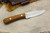 LT Wright Knives Gary Wines Bushcrafter - Scandi Grind - Natural Canvas Micarta - Matte Finish