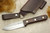 LT Wright Knives Genesis - Saber Grind - Desert Ironwood - Brass Corby Bolts - 2