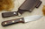 LT Wright Knives Genesis - Saber Grind - Desert Ironwood - Brass Corby Bolts - 2