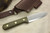 LT Wright Knives Genesis - Scandi Grind - Green Canvas Micarta Handle - Matte Finish