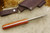 LT Wright Knives Genesis - Scandi Grind - Tulipwood - Brass Corby Bolts - 3