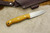 LT Wright Knives GNS - CPM 3V Steel - Saber Grind - Osage Orange - Brass Corby Bolts - 1