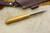 LT Wright Knives GNS - CPM 3V Steel - Saber Grind - Osage Orange - Brass Corby Bolts - 1