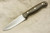 LT Wright Knives GNS - CPM 3V Steel - Scandi Grind - Green Canvas Micarta - Brass Corby Bolts - Matte Finish