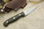 LT Wright Knives GNS - O1 Steel - Saber Grind - Green and Black G10 Handle - Matte Finish