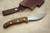 LT Wright Knives JX2 Jessmuk - 3V Steel - Scandi Grind - Brown Burlap - Thick Orange Liners - Brass Corby Bolts