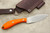 LT Wright Knives Large Northern Hunter - AEB-L Steel - Flat Grind - Orange G10 - Matte Finish