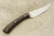 LT Wright Knives Large Swoop - Flat Grind - Python Canvas Micarta Handle - Matte Finish